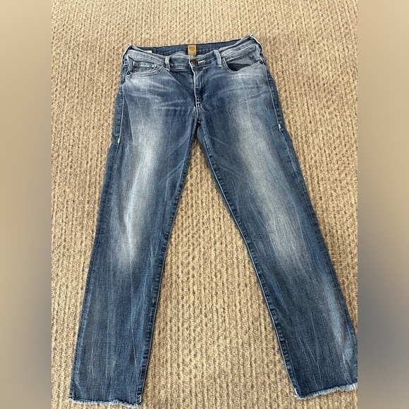 TRUE RELIGION Cora Mid-rise Straight jeans with fray - Picture 2 of 7